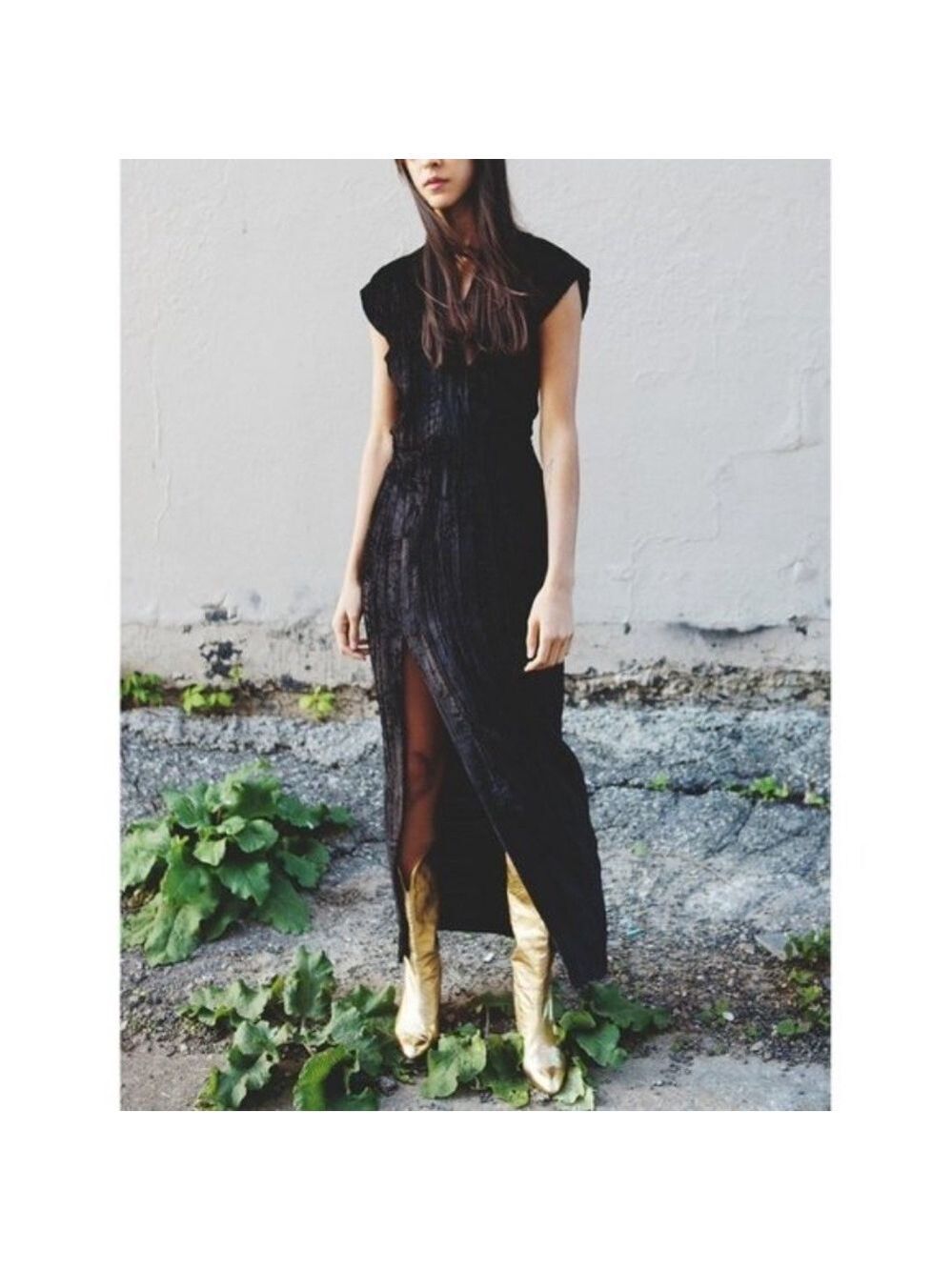 HORSES ATELIER LONG VELVET DRESS